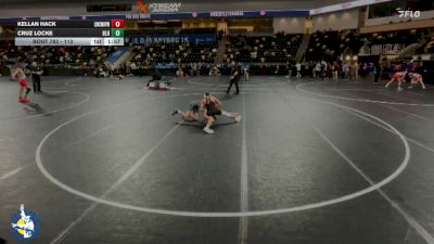 113 lbs Cons. Round 3 - Kellan Hack, New Lenox (Lincoln-Way West) vs Cruz Locke, Basehor-Linwood HS