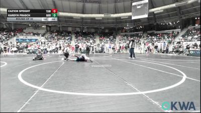 100 lbs Round Of 32 - CaZ'ion Speight, Team Guthrie Wrestling vs Kardyn Prasch, Harrah