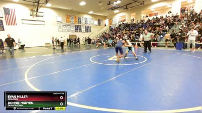 113 lbs Cons. Round 1 - Donnie Nguyen, San Gorgonio vs Evan Miller, Redlands