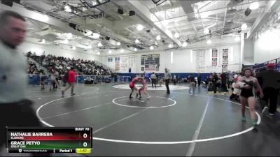 105 lbs Champ. Round 2 - Nathalie Barrera, Elsinore vs Grace Petyo, Great Oak