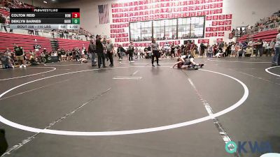 110 lbs Quarterfinal - Colton Reid, Team Nomad vs Deklyn Barnes, Harrah Little League Wrestling