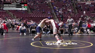 215 lbs Quarterfinal - Brodie Daugherty, Manheim Central vs Cooper Roscosky, Kiski Area