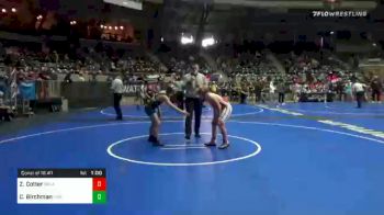 105 lbs Consolation - Zachary Cotter, Oklahoma Wrestling Academy vs Cade Birchman, Fwa