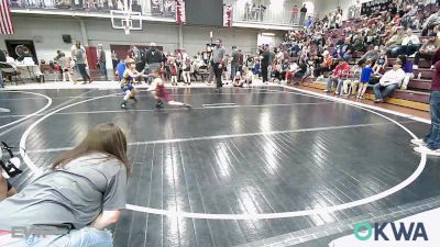 55-58 lbs Semifinal - Noah Soucy, Blackwell Wrestling Club vs Caleb Hall, Newkirk Takedown Club
