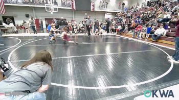 55-58 lbs Semifinal - Noah Soucy, Blackwell Wrestling Club vs Caleb Hall, Newkirk Takedown Club