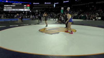 155 lbs Round Of 32 - Isabella Wyatt, Anderson (NS) vs Gia Coons, Citrus Valley (SS)