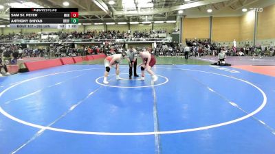 285 lbs Round Of 32 - Sam St. Peter, Monument Mountain vs Anthony Shivas, Derby/Oxford/Holy Cross