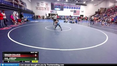 75 lbs Semifinal - Dracen Pollock, Centennial Middle School vs Kail Jordan, CY Middle School