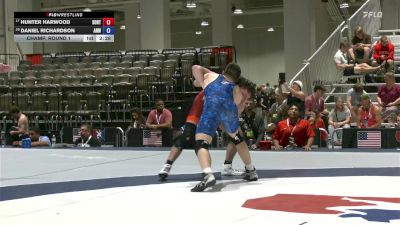 Champ. Round 1 - Hunter Harwood, Southern Oregon Regional Training Center vs Daniel Richardson, All Navy Wrestling