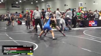 119 lbs Cons. Round 2 - Briley Cannon, Council Grove vs Ma`Kiah Collins, Cherryvale