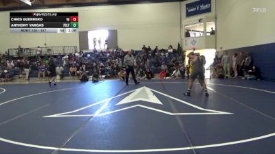 157 lbs Quarterfinal - Anthony Vargas, Cal Poly SLO vs Chris Guerrero, Victor Valley College