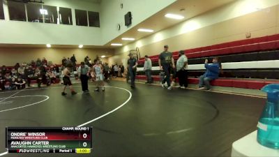 120 lbs Round 2 - Ondre` Winsor, Mukilteo Wrestling Club vs Avaughn Carter, Anacortes Hawkeyes Wrestling Club