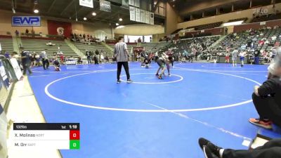 132 lbs Semifinal - Xzavier Molinas, North DeSoto Wrestling Academy vs Mark Orr, Raptor Wrestling