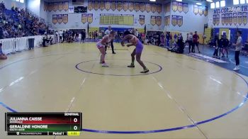 139 lbs Semifinal - Geraldine Honore, South Dade vs Julianna Caisse, Riverdale