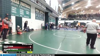 110 lbs 1st Place Match - Konnor Fordyce, Kuna vs Klete Cook, Weiser