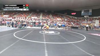 157 lbs Cons. Round 2 - Christian Erickson, Lindsborg-Smoky Valley HS vs Newt Schreiner, Eudora HS