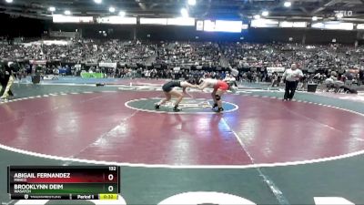 132 lbs Cons. Round 2 - Brooklynn Deim, Wasatch vs Abigail Fernandez, Minico