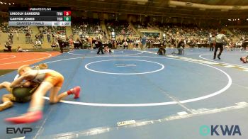 67 lbs Quarterfinal - Lincoln Sanders, Team Tulsa Wrestling Club vs Canyon Jones, Tecumseh Youth Wrestling