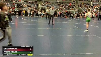 85 lbs Cons. Round 2 - Case Thompson, Sebolt Wrestling Academy vs Preston Miller, Nebraska Elite