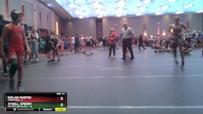 86 lbs Semis & 1st Wrestleback (8 Team) - Sydell Sperry, MO Outlaws Black vs Nolan Martin, Operators