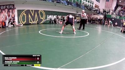 157 lbs Cons. Round 5 - Parker Knapp, Columbus Academy vs Bas Fahrer, Lancaster