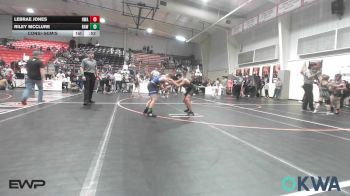 85 lbs Consolation - LEBRAE JONES, HURRICANE WRESTLING ACADEMY vs Riley Mcclure, Raw Wrestling Club