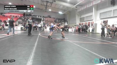 85 lbs Consolation - LEBRAE JONES, HURRICANE WRESTLING ACADEMY vs Riley Mcclure, Raw Wrestling Club