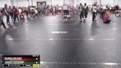 60 lbs Semifinal - Majerle Deloney, Goose Creek Youth Gators vs Connor Whitesides, Summerville Takedown Club