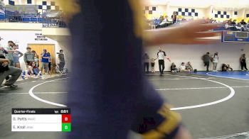 49 lbs Quarterfinal - Garrett Potts, Wagoner Takedown Club vs Elijah Kroll, Jenks Trojan Wrestling Club