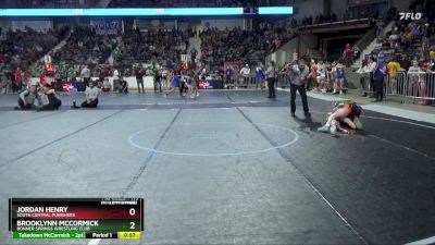 119 lbs Quarterfinal - Brooklynn McCormick, Bonner Springs Wrestling Club vs Jordan Henry, South Central Punishers