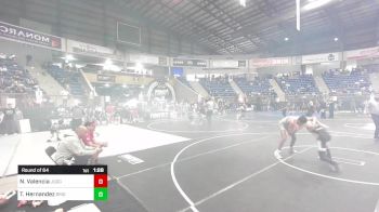 132 lbs Round Of 64 - Nickolas Valencia, Juggernaut WC vs Thomas Hernandez, Brighton WC