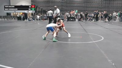 76 lbs Round 6 (8 Team) - Tate Bauer, Crossroads Wrestling vs Max Gonzales, NC Legend
