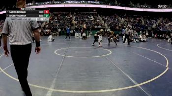 3A 157 lbs Champ. Round 1 - Imon Freeman, Montgomery Central High School vs Kaden Brown, North Gaston High School