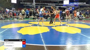 100 lbs Cons 16 #2 - Kaden Ercanbrack, Utah vs Andrew Shelofsky, Oregon