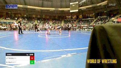 125 lbs Consi Of 8 #1 - Jersey Yanes, Tulsa Blue T Panthers vs Karris Burt, Betterman Elite