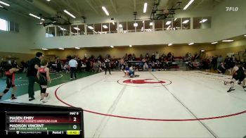 114 lbs Quarterfinal - Masen Emry, White River Hornets Wrestling Club vs Madison Vincent, Lake Stevens Wrestling Club