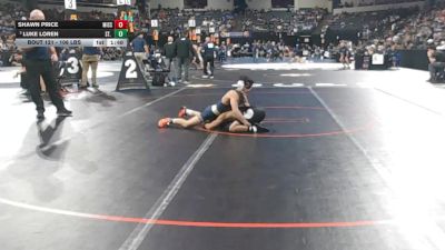 106 lbs Round Of 32 - Shawn Price, Mission Oak (CS) vs Luke Loren, St. John Bosco (SS)