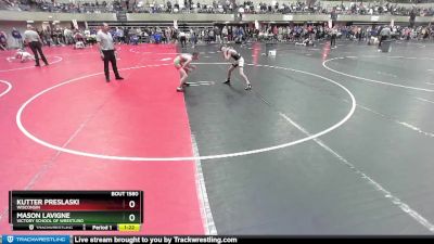 91 lbs Quarterfinal - Mason LaVigne, Victory School Of Wrestling vs Kutter Preslaski, Wisconsin