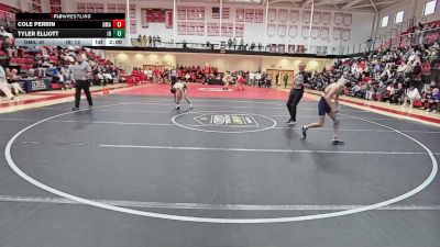 113 lbs Semifinals (8 Team) - Cole Perrin, Delaware Military Academy vs Tyler Elliott, Indian River H S