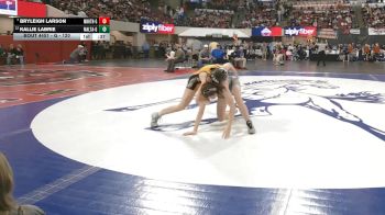 G - 120 lbs Cons. Round 4 - Kallie Labrie, Malta (Girls) vs Bryleigh Larson, Manhattan (Girls)