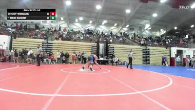 175 lbs Champ. Round 2 - Reid Snider, Hamilton Southeastern vs Brody Wingate, East Central