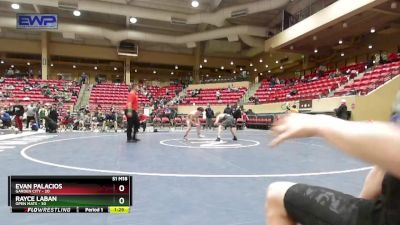 130 lbs Cons. Round 5 - Evan Palacios, Garden City vs Rayce Laban, Open Mats