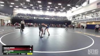 174 lbs Champ. Round 2 - Luke Combs, Unattached vs Taylin Green, Fresno City
