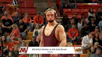 133 lbs Dual - Mitch McKee, Minn vs 4 Kaid Brock, Okst