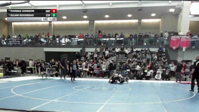 215 lbs Semifinal - Thomas Johnson, Canton vs Julian Rousseau, Staples