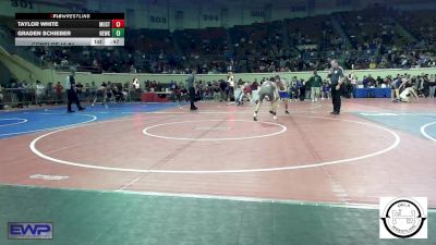 123 lbs Consi Of 16 #1 - Taylor White, Mustang Middle School vs Graden Schieber, Newkirk