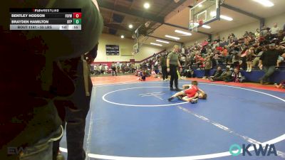 55 lbs Consi Of 8 #2 - Bentley Hodson, Fort Gibson Youth Wrestling vs Brayden Hamilton, Tulsa Blue T Panthers