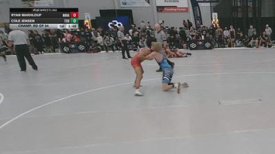 126 lbs Champ. Rd Of 64 - Cole Jensen, Team Idaho vs Ryan Makhlouf, Mat Rats