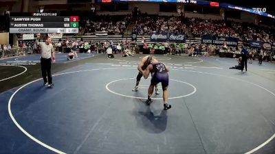 D 2 165 lbs Champ. Round 2 - Austin Thomas, Woodlawn - B.R. vs Sawyer Pugh, St. Thomas More