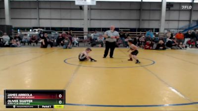 65 lbs Quarterfinal - Oliver Shaffer, Kuna Klub Wrestling vs James Arreola, All In Wrestling Academy